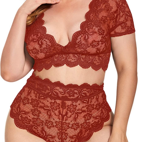 🍉Red Plus Size Lingerie Set ❤️ - Picture 2 of 5